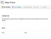 gravity forms contact form