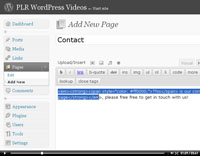 creating pages in wordpress