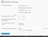 creating a static front page in wordpress