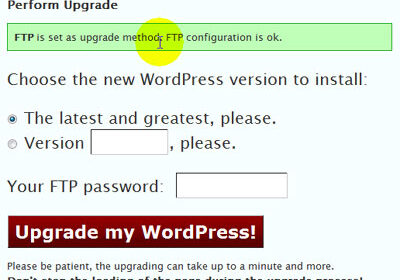 How To Upgrade to WordPress 2.7