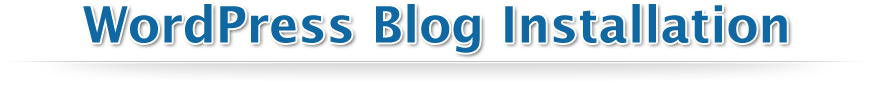 Free WordPress Installation from Ninja Blog Setup